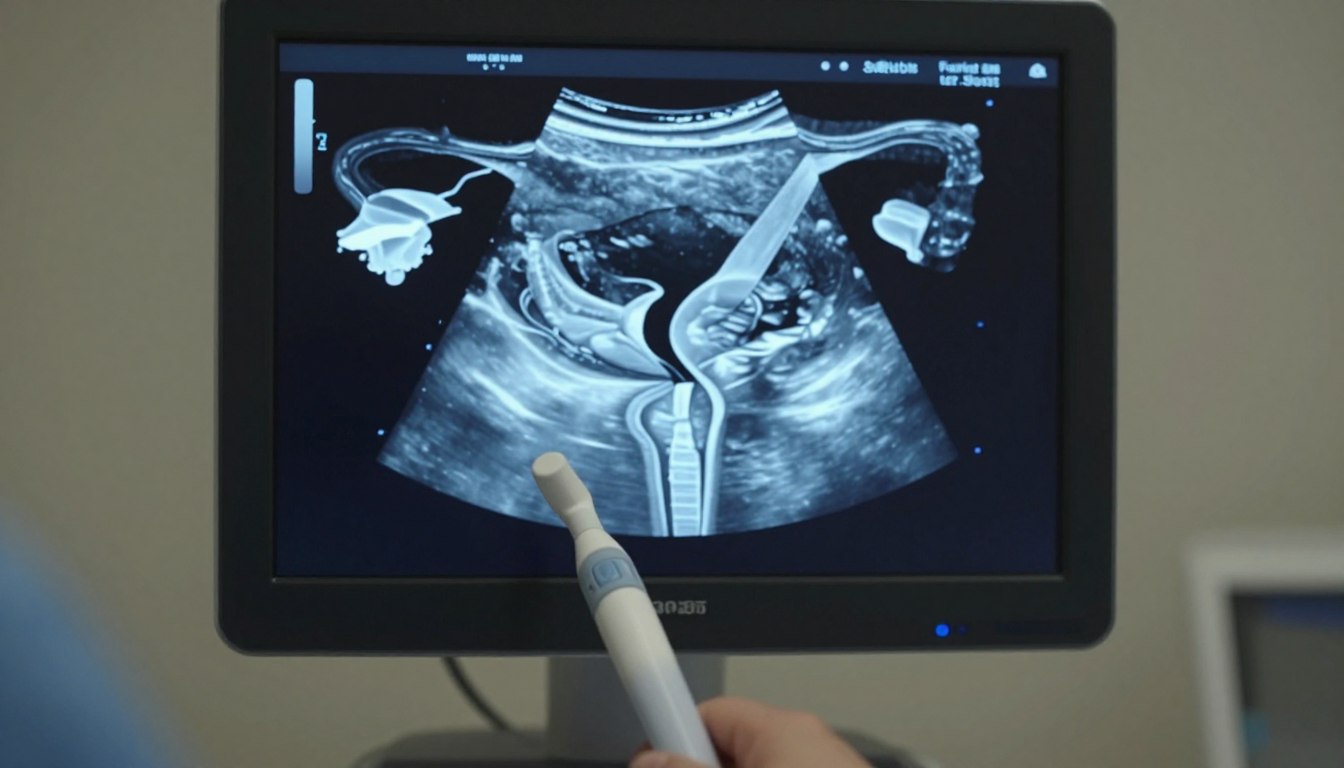 Płyn w macicy na USG