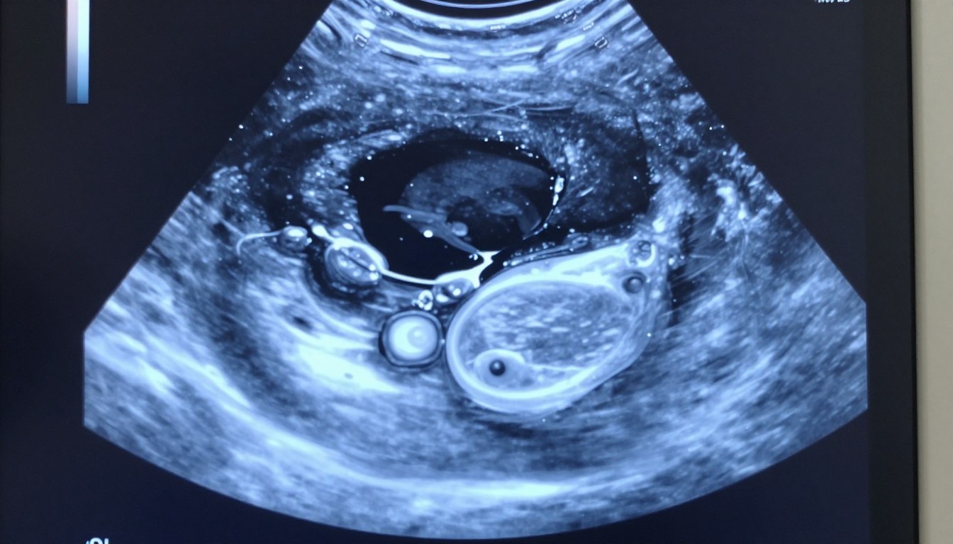 Torbiel na jajniku USG